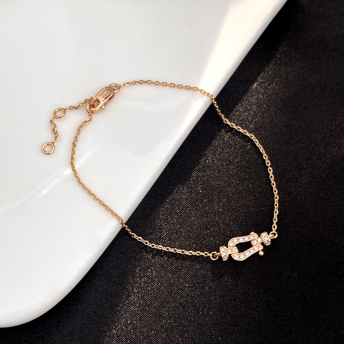 [Aurelle Style]FORCE 10 FULL DIAMOND BUCKLE CHAIN LINK MINI MODEL