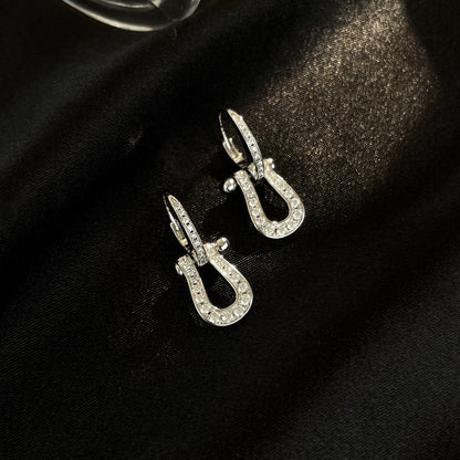 [Aurelle Style]FORCE 10 FULL DIAMOND DROP EARRINGS MEDIUM MODEL
