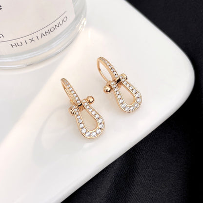 [Aurelle Style]FORCE 10 FULL DIAMOND DROP EARRINGS MEDIUM MODEL