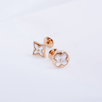[Aurelle Style]STAR AND SUN PINK GOLD MOP STUD EARRINGS