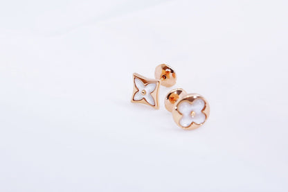 [Aurelle Style]STAR AND SUN PINK GOLD MOP STUD EARRINGS
