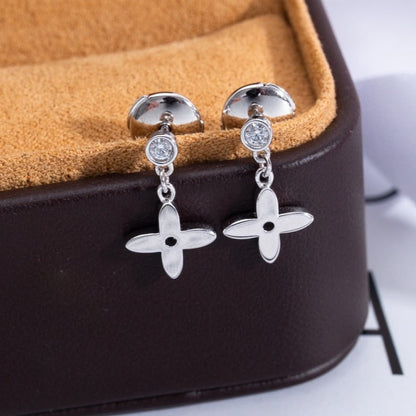 [Aurelle Style]VIDYLLE SILVER DIAMOND MINI DROP EARRINGS