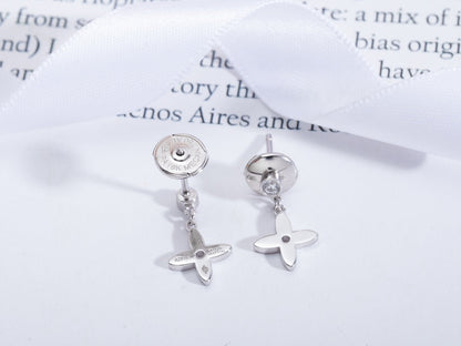 [Aurelle Style]VIDYLLE SILVER DIAMOND MINI DROP EARRINGS