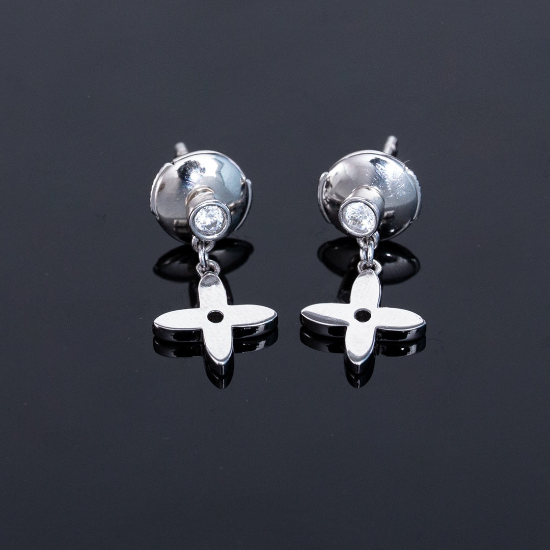 [Aurelle Style]VIDYLLE SILVER DIAMOND MINI DROP EARRINGS