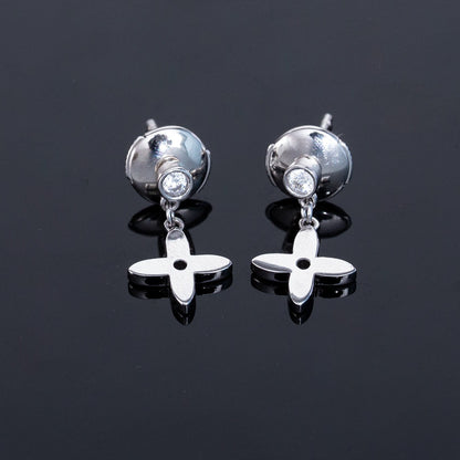 [Aurelle Style]VIDYLLE SILVER DIAMOND MINI DROP EARRINGS