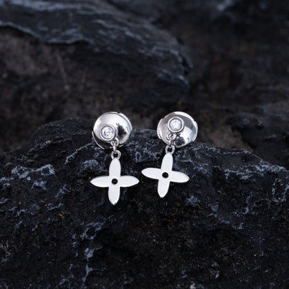 [Aurelle Style]VIDYLLE SILVER DIAMOND MINI DROP EARRINGS