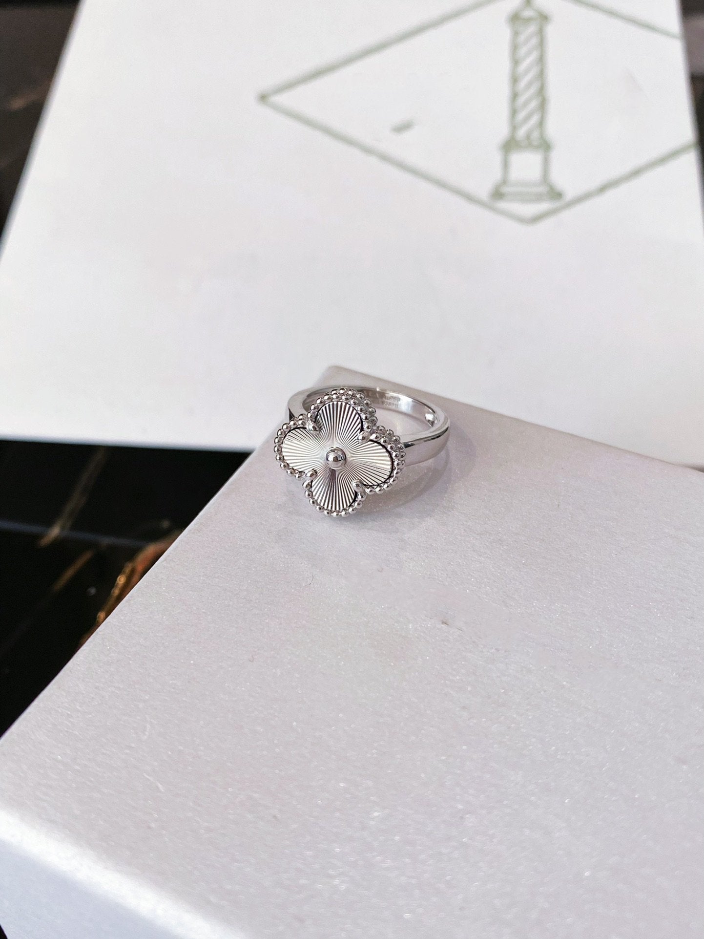[Aurelle Style]CLOVER SILVER RING