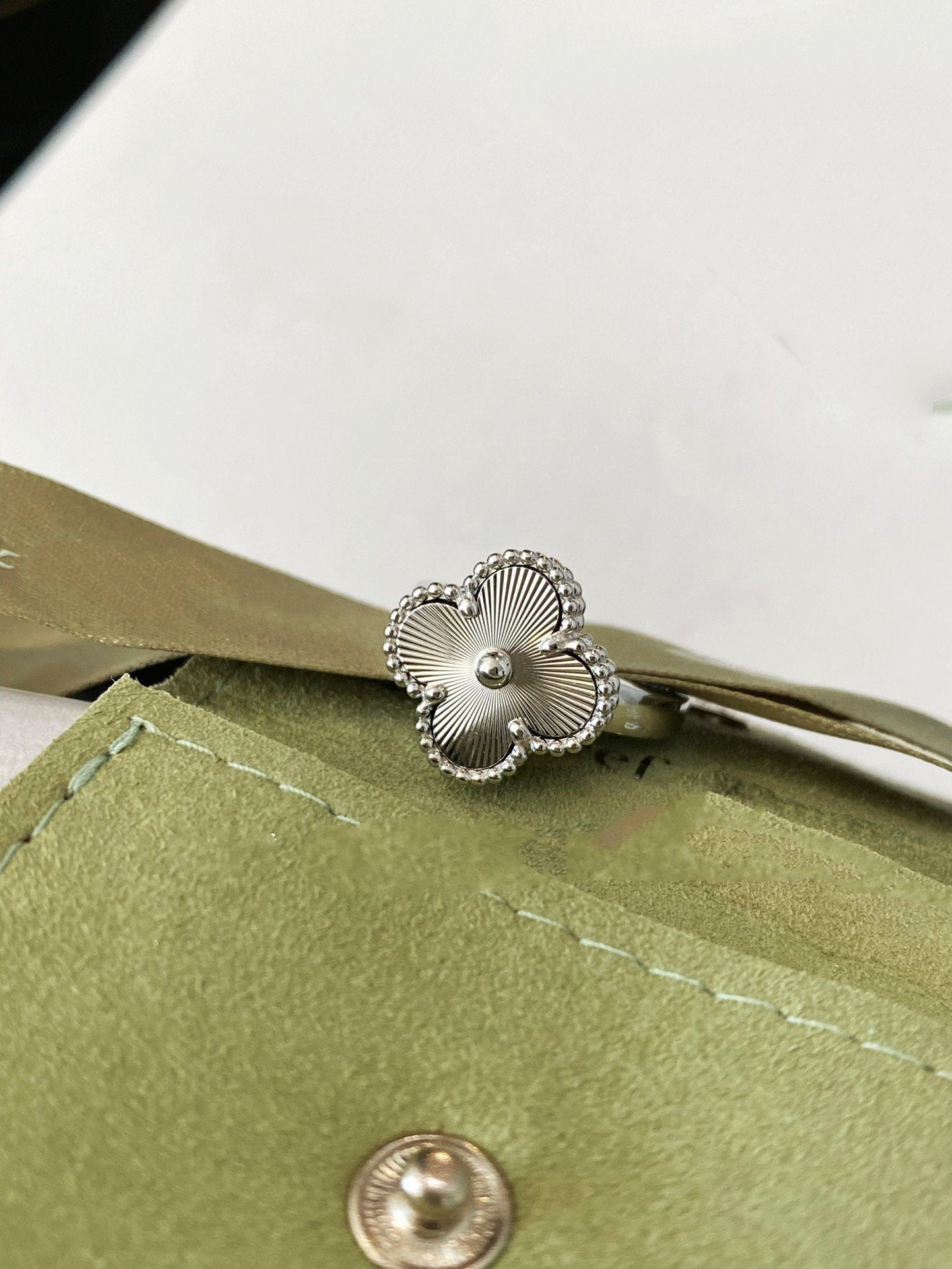 [Aurelle Style]CLOVER SILVER RING