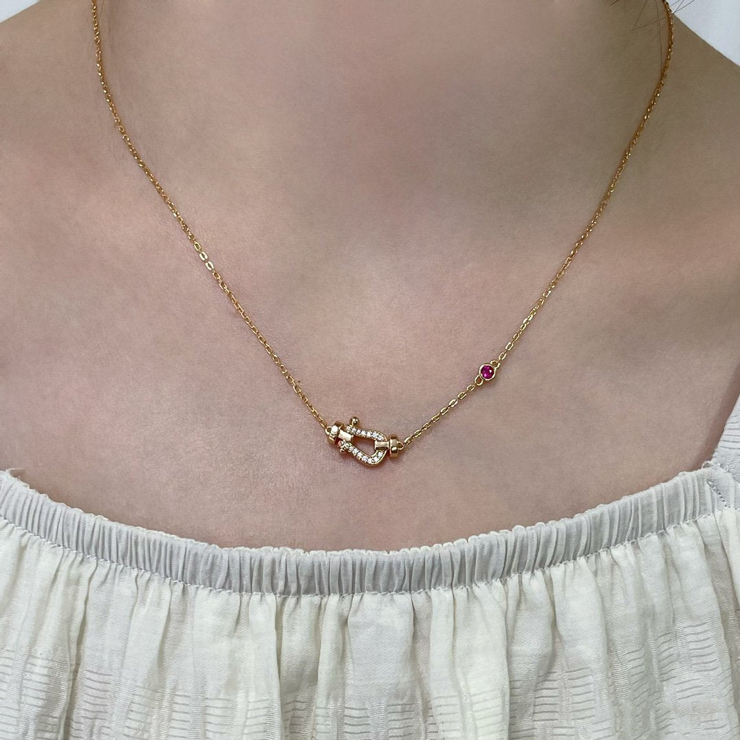 [Aurelle Style]FORCE 10 DIAMOND PINK GOLD NECKLACE