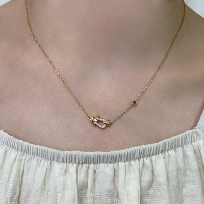[Aurelle Style]FORCE 10 DIAMOND PINK GOLD NECKLACE
