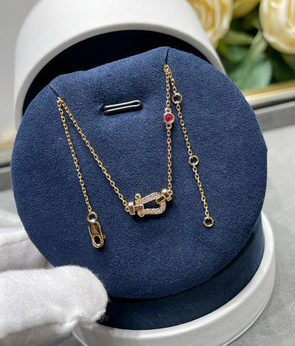 [Aurelle Style]FORCE 10 DIAMOND PINK GOLD NECKLACE