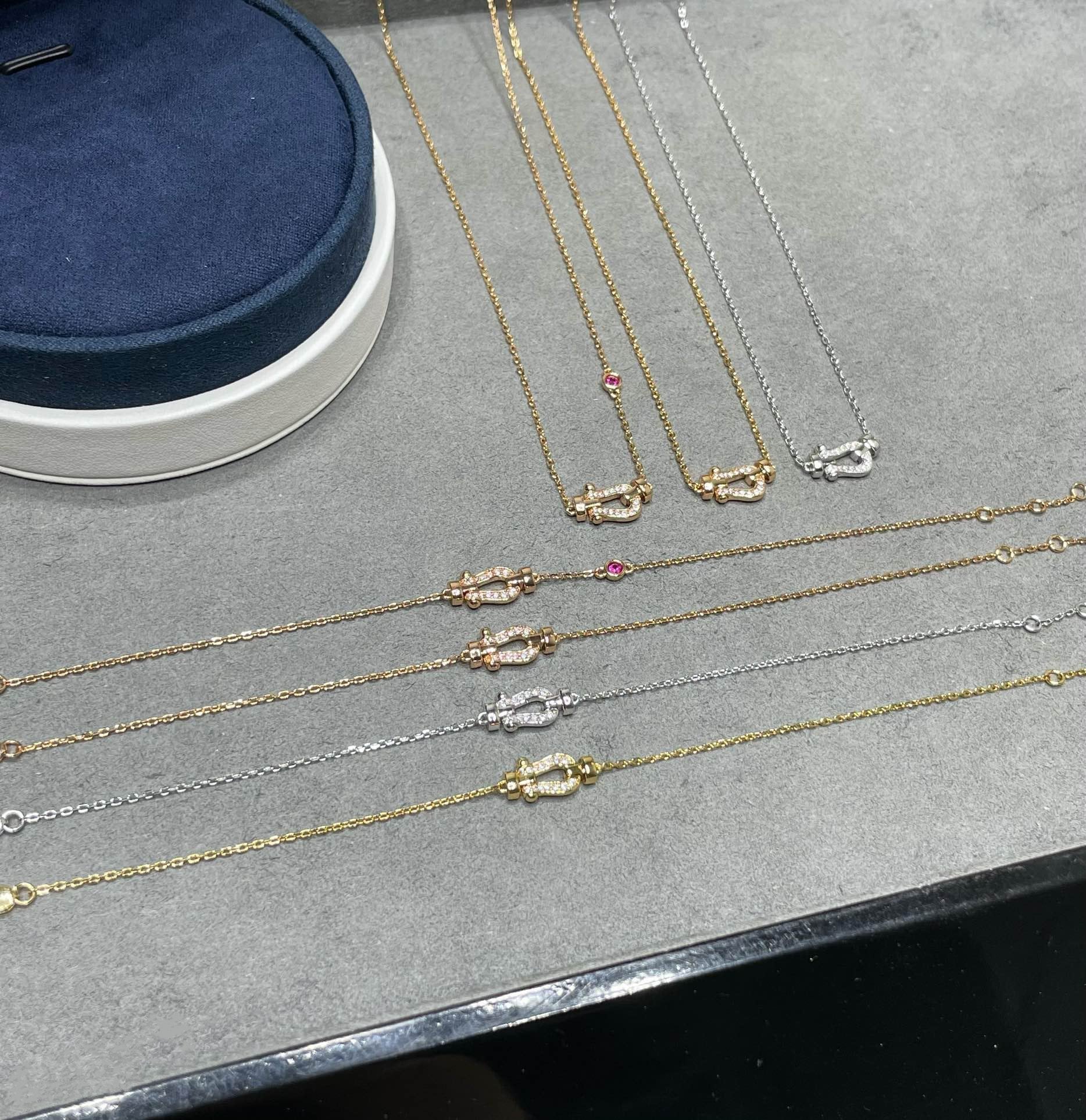 [Aurelle Style]FORCE 10 DIAMOND PINK GOLD NECKLACE