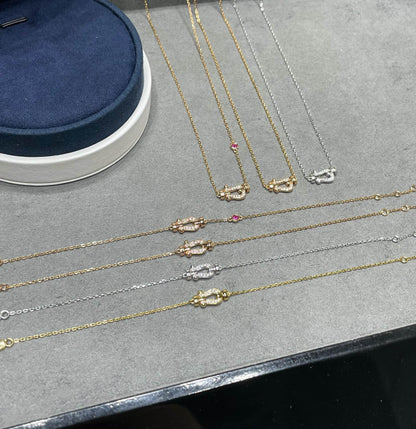[Aurelle Style]FORCE 10 DIAMOND PINK GOLD NECKLACE