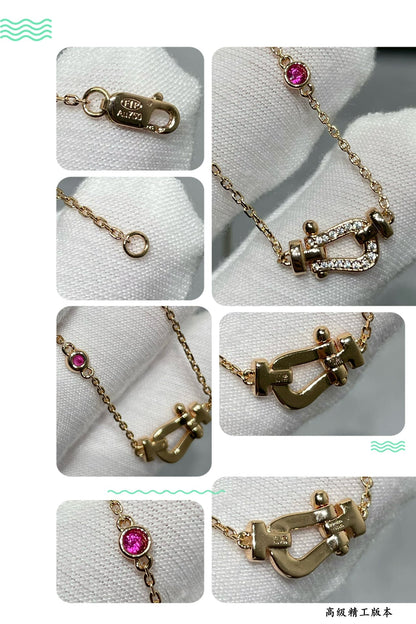 [Aurelle Style]FORCE 10 DIAMOND PINK GOLD NECKLACE