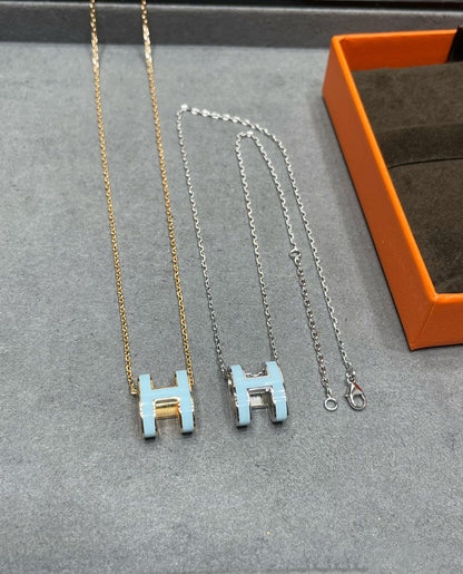 [Aurelle Style]POP H SKY BLUE NECKLACE