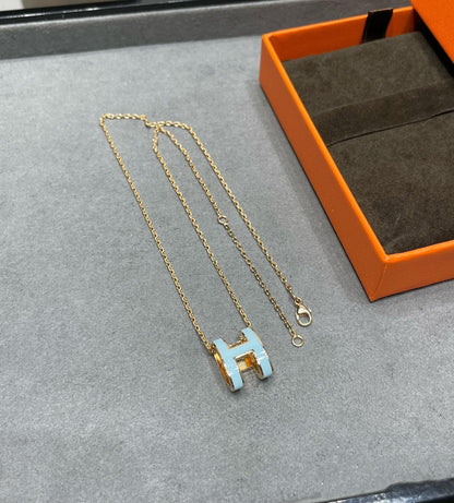 [Aurelle Style]POP H SKY BLUE NECKLACE