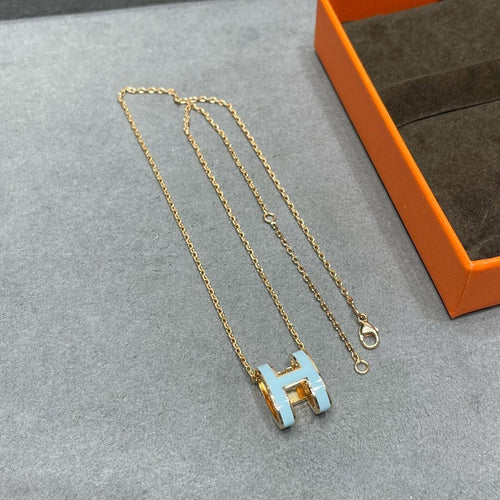 [Aurelle Style]POP H SKY BLUE NECKLACE