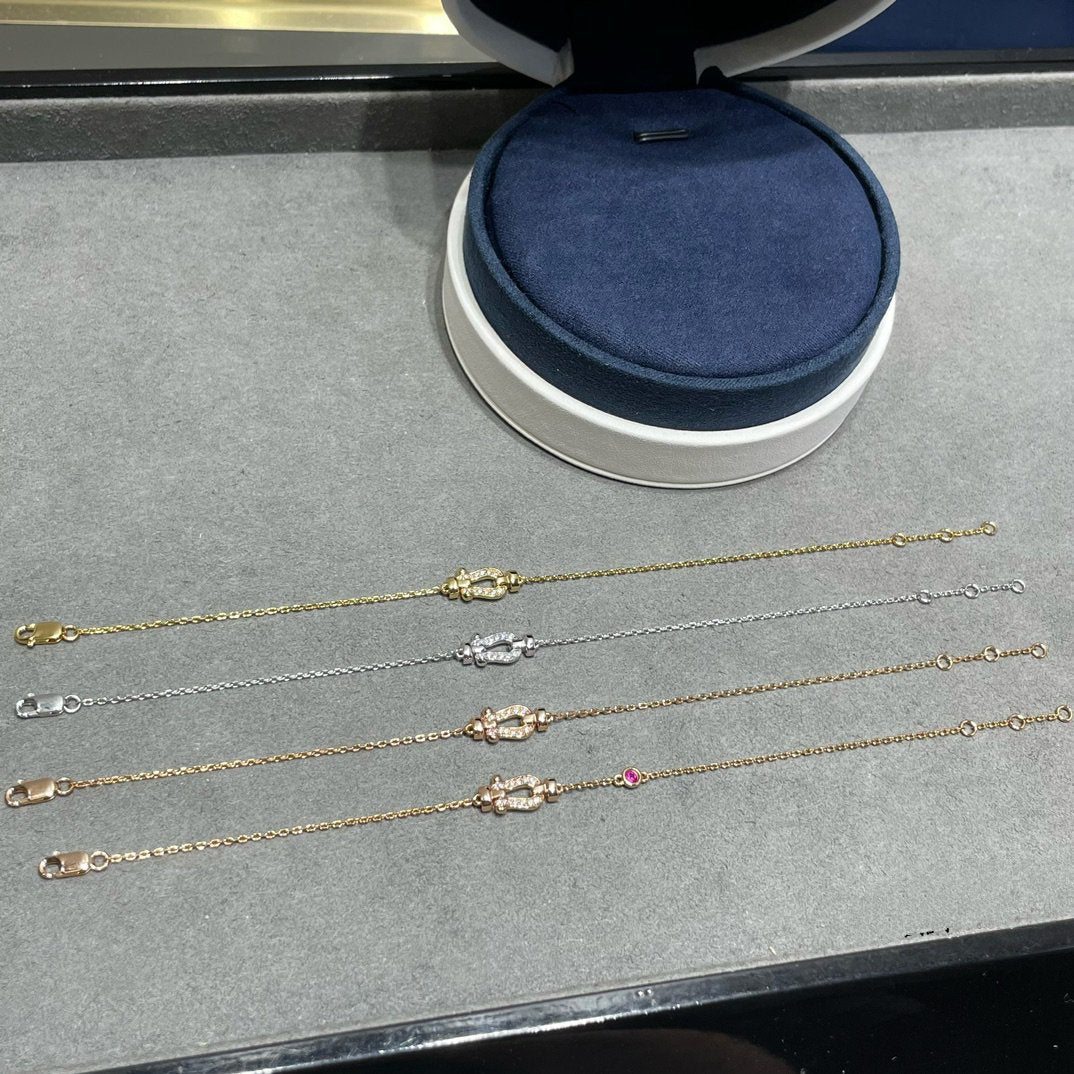 [Aurelle Style]FORCE 10 DIAMOND CHAIN LINK PINK GOLD BRACELET