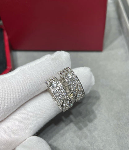 [Aurelle Style]LOVE 5.5MM DIAMOND PAVED EARRINGS