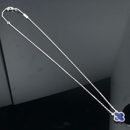 [Aurelle Style]CLOVER PIETERSITE SILVER LONG NECKLACE