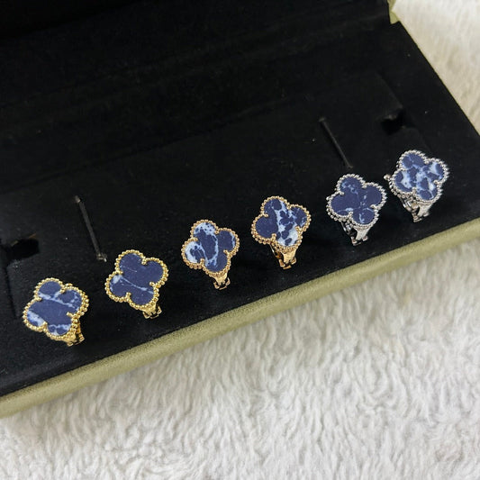 [Aurelle Style]CLOVER PIETERSITE MEDIUM STUD EARRINGS