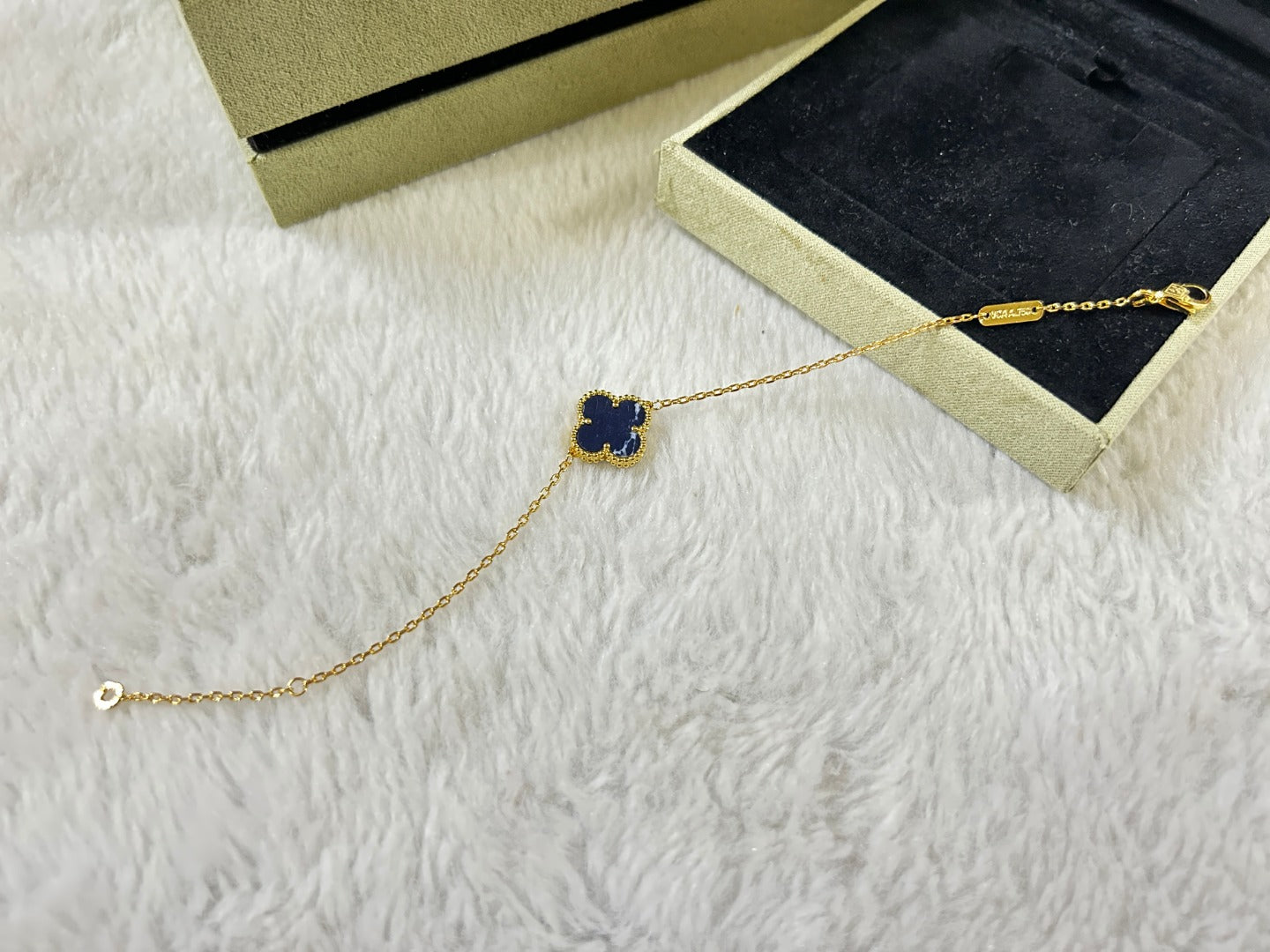 [Aurelle Style]CLOVER 1 MOTIF PIETERSITE BRACELET