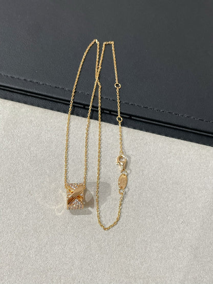 [Aurelle Style]LIENS EVIDENCE DIAMOND PAVED NECKLACE