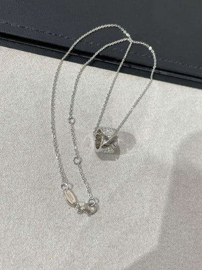 [Aurelle Style]LIENS EVIDENCE DIAMOND PAVED NECKLACE