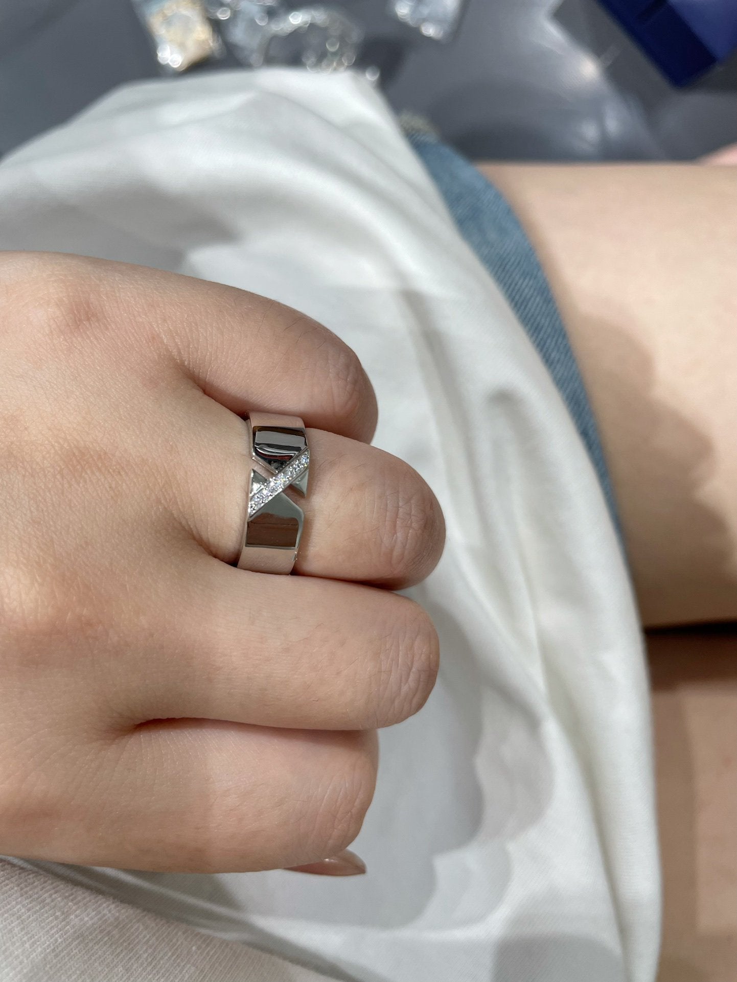 [Aurelle Style]LIENS EVIDENCE DIAOMOND RING