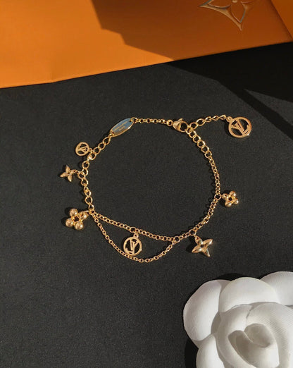 [Aurelle Style]BLOOMING PINK GOLD MOP BRACELET