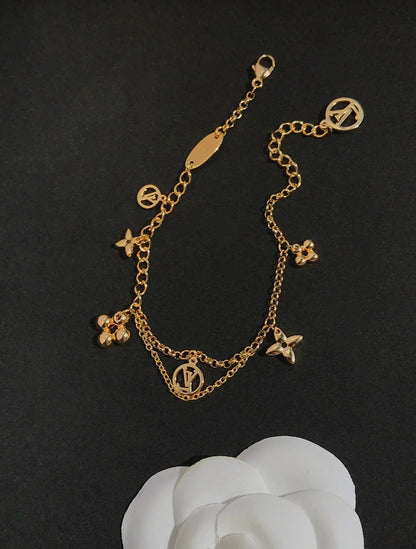 [Aurelle Style]BLOOMING PINK GOLD MOP BRACELET