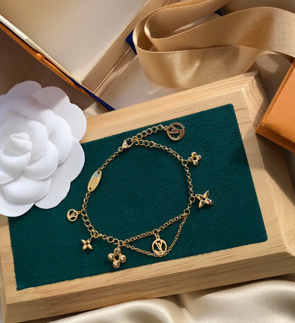 [Aurelle Style]BLOOMING PINK GOLD MOP BRACELET
