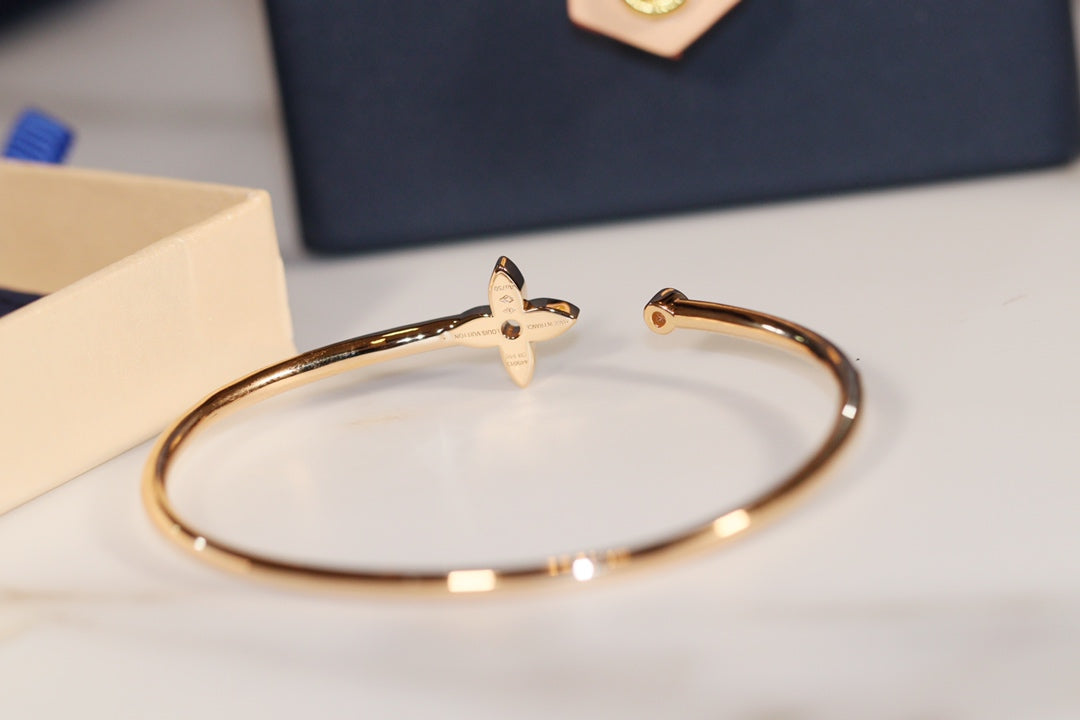 [Aurelle Style]IDYLLE GOLD OPEN BRACELET DIAMOND PAVED