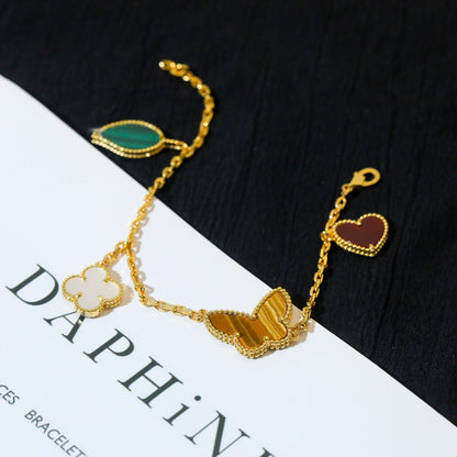 [Aurelle Style]LUCKY SPRING 5 MOTIF GOLD BRACELET