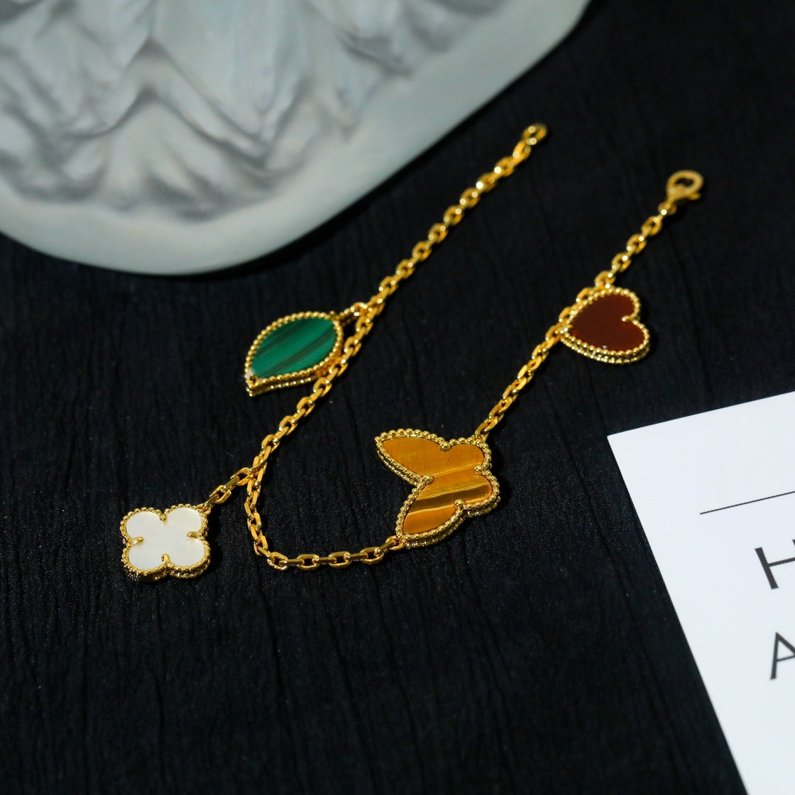 [Aurelle Style]LUCKY SPRING 5 MOTIF GOLD BRACELET