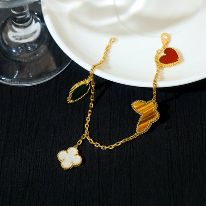 [Aurelle Style]LUCKY SPRING 5 MOTIF GOLD BRACELET