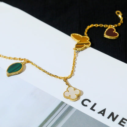 [Aurelle Style]LUCKY SPRING 5 MOTIF GOLD BRACELET