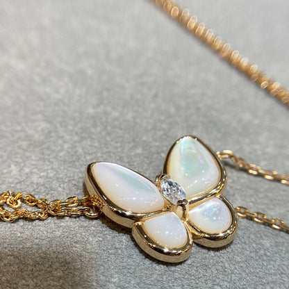 [Aurelle Style]BUTTERFLY MOP DIAMOND NECKLACE