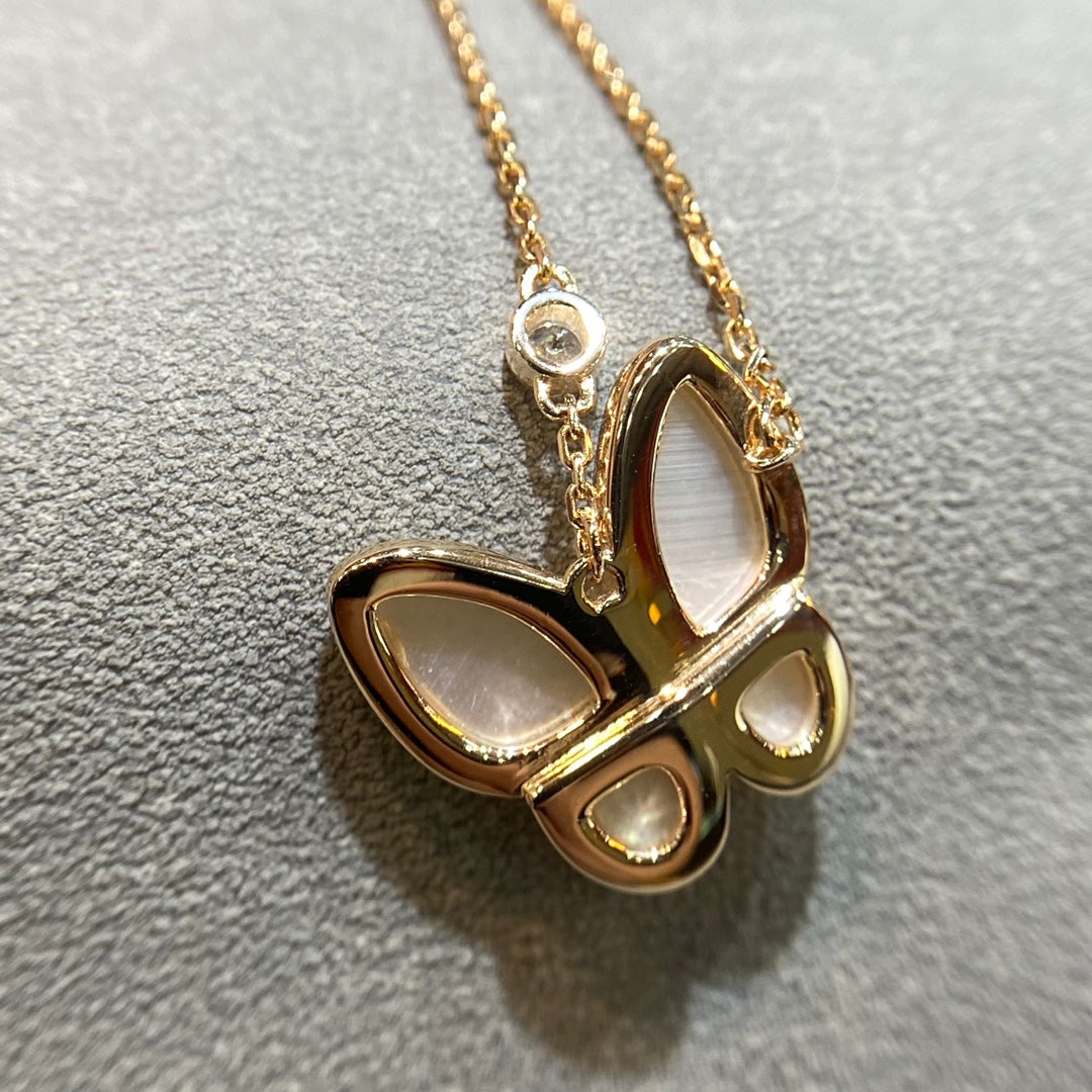[Aurelle Style]BUTTERFLY MOP DIAMOND NECKLACE
