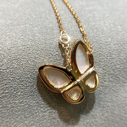 [Aurelle Style]BUTTERFLY MOP DIAMOND NECKLACE