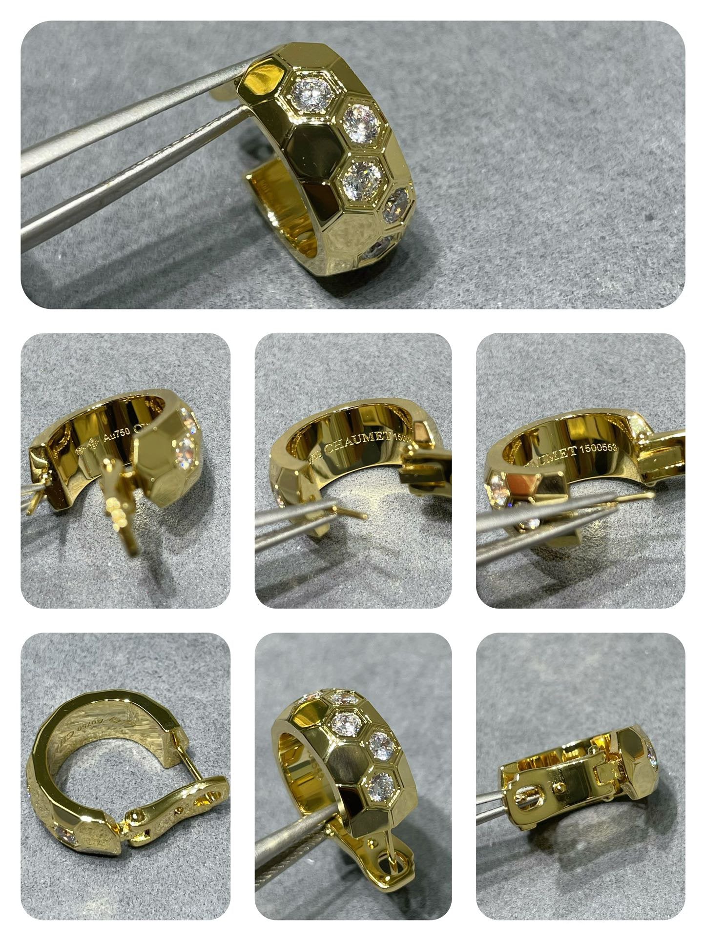 [Aurelle Style]BEE LOVE DIAMOND HOOP EARRINGS