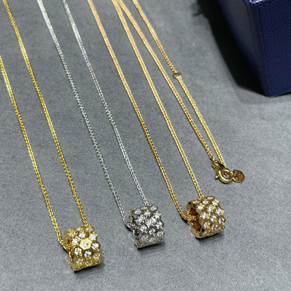 [Aurelle Style]BEE LOVE DIAMOND PAVED 3 ROW NECKLACE