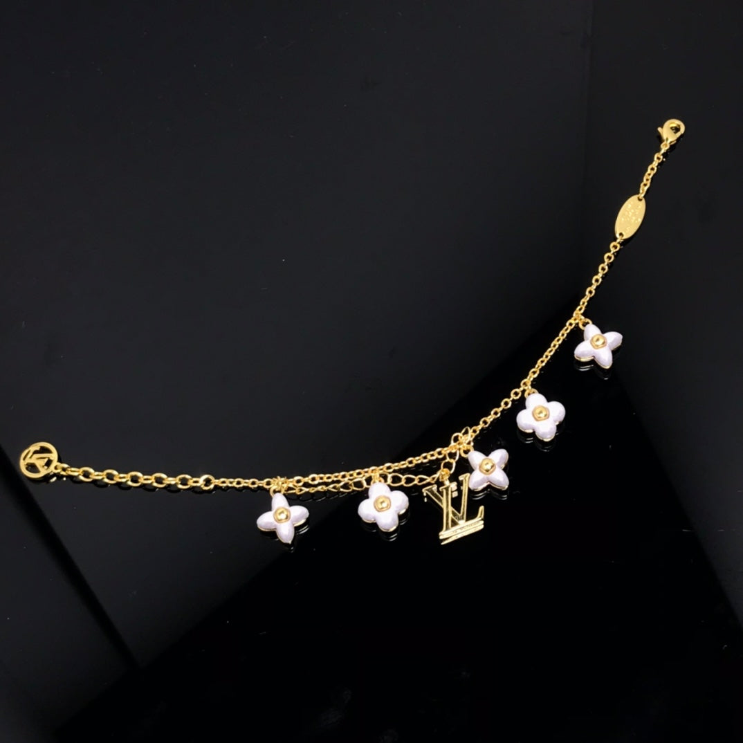 [Aurelle Style]LOGO 6 MOTIF STAR AND SUN GOLD BRACELET