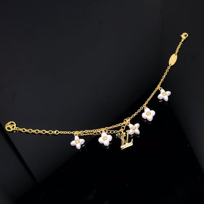[Aurelle Style]LOGO 6 MOTIF STAR AND SUN GOLD BRACELET