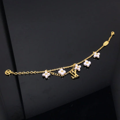 [Aurelle Style]LOGO 6 MOTIF STAR AND SUN GOLD BRACELET