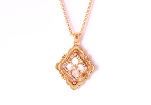 [TOP] B.C.L ENAMEL ROTATING SINGLE-DIAMOND NECKLACE（Various colors）