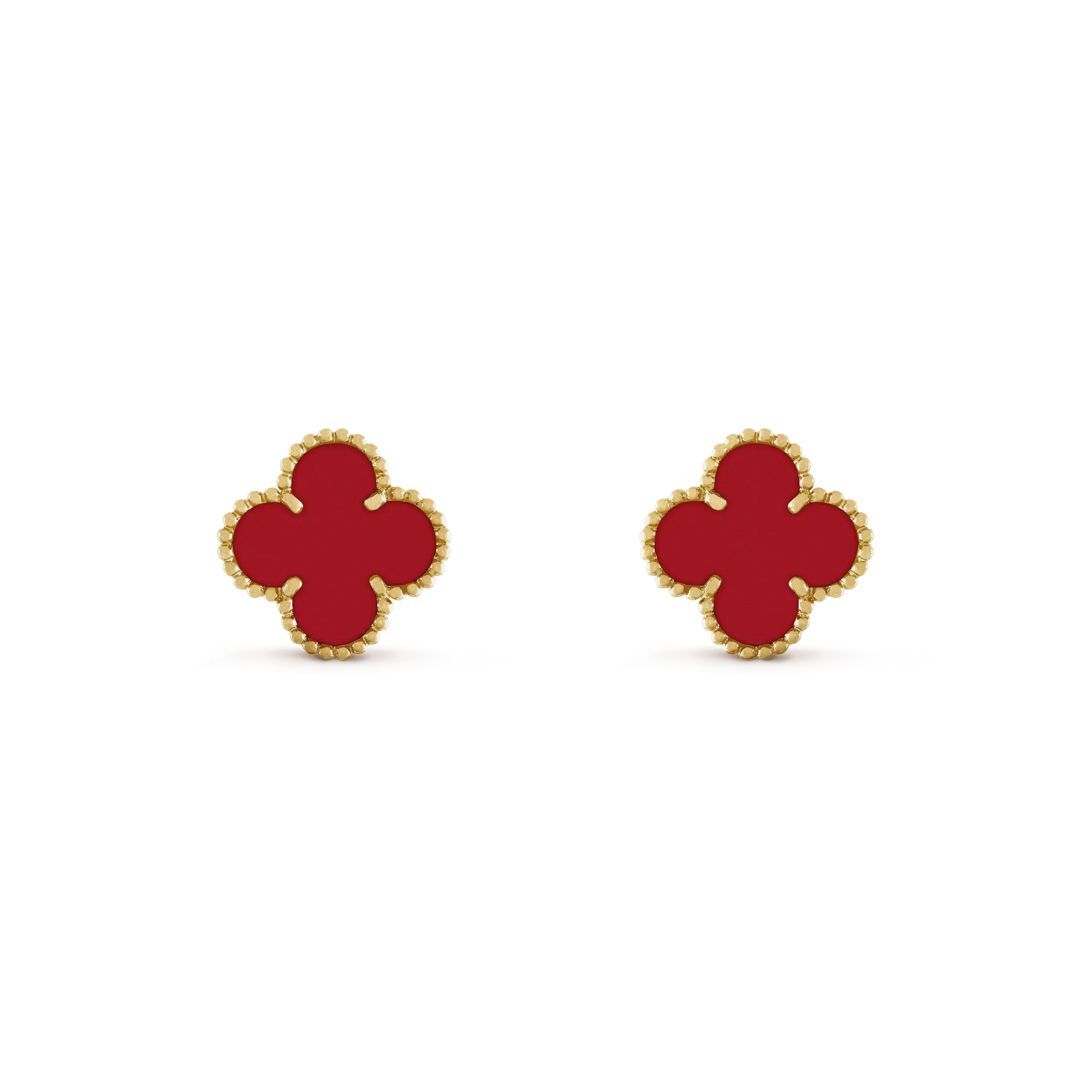 [Aurelle Style]CLOVER MINI 9.5MM CARNELIAN EARRINGS