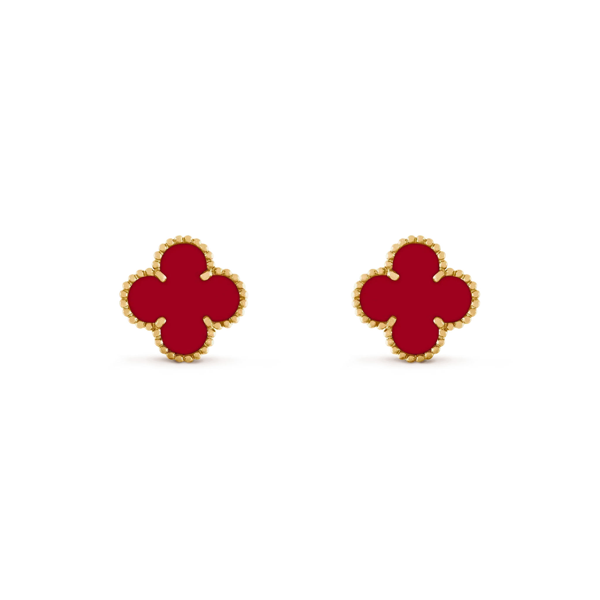 [Aurelle Style]CLOVER MEDIUM 1 MOTIFS CARNELIAN  EARRINGS