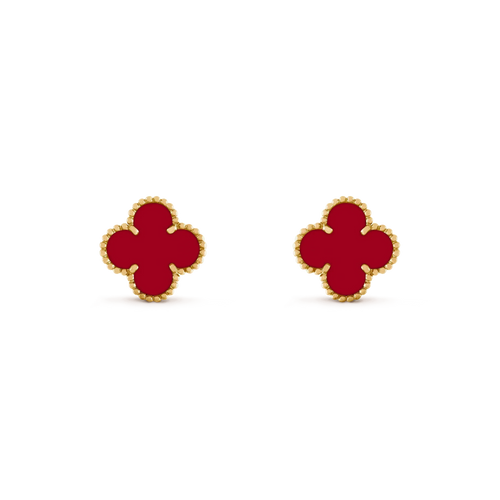 [Aurelle Style]CLOVER MEDIUM 1 MOTIFS CARNELIAN  EARRINGS