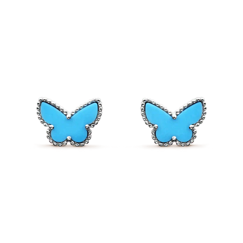 [TOP]BUTTERFLY TURQUOISE EARRINGS SILVER